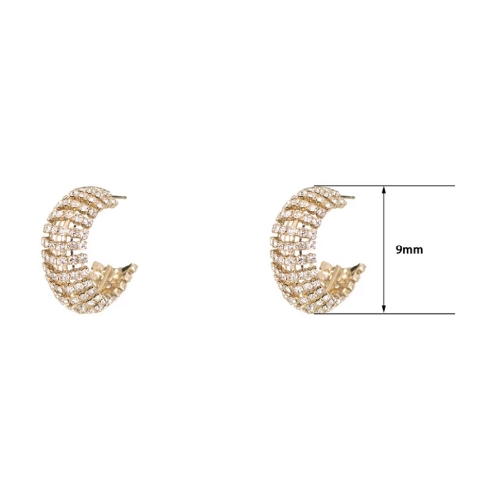 New 18k gold plated diamond earrings - Picture 2 of 5
